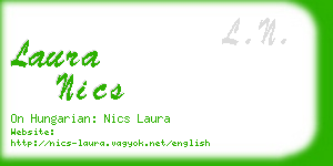 laura nics business card